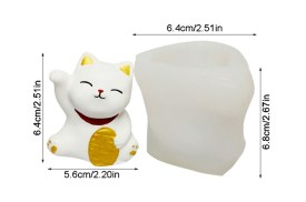 Molde silicona gato de la fortuna (1)